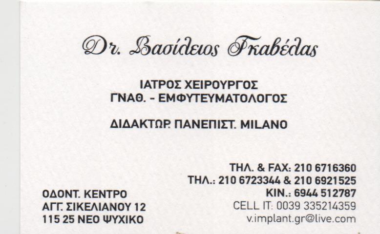 ΓΚΑΒΕΛΑΣ ΒΑΣΙΛΕΙΟΣ